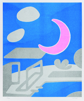 Mond über Mineralbad Berg